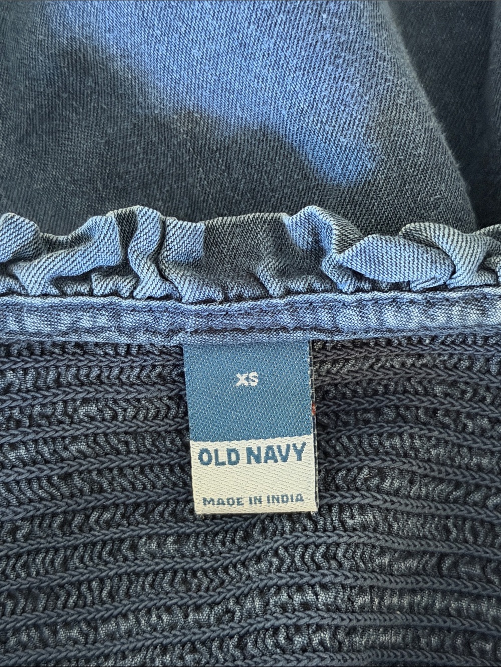 Old Navy Lyocell Chambray Smocked Midi Dress Tiered Hem XS NWT - Picture 8 of 12